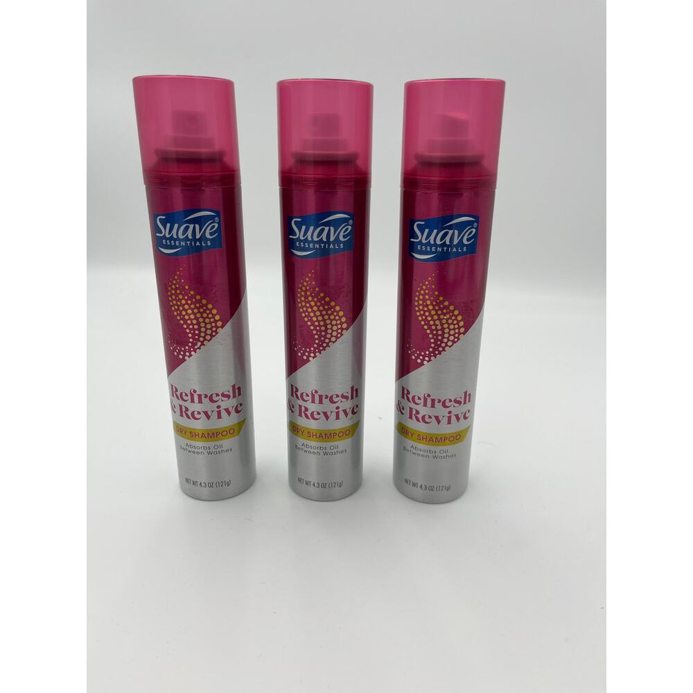 Lot of 3 - Suave Professionals Dry Shampoo Refresh and Revive 4.3 oz
